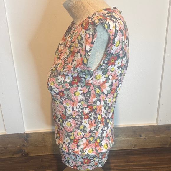 LOFT Multicolor Floral Blouse- Size XSP - Picture 2 of 5